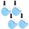 4Pcs Baby Walker Wheels Replacement 2 Inch Rubber Walker Replacement Wheels Strong Load Screw On Blue Color Walker Wheels view 1