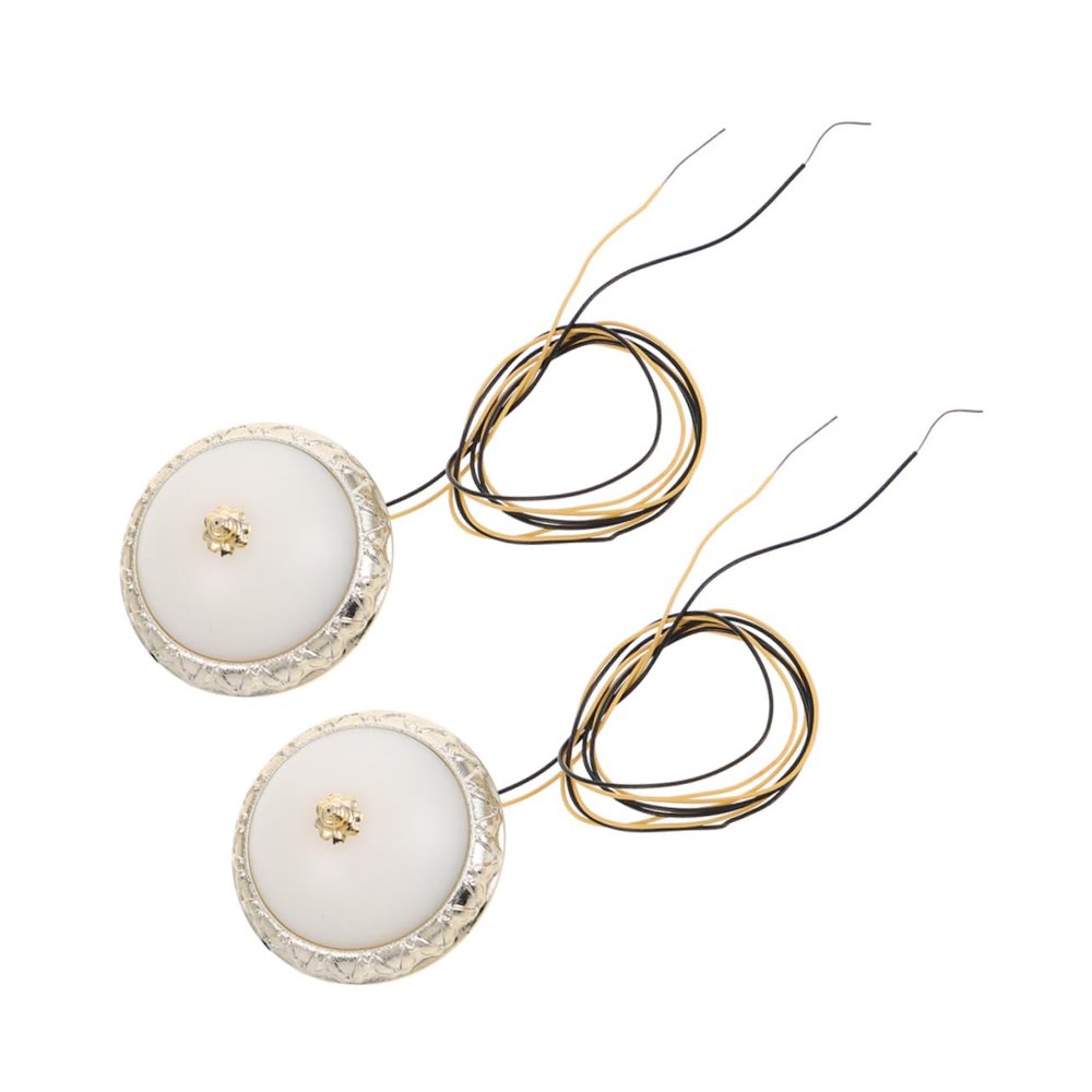 2pcs Dollhouse Ceiling Lamp Miniature Doll House Round Doll House Opening Decoration Window Light Candle Holder Model Lamp Doll House Mini Statues Miniature LED Lights for Models Gogogmee