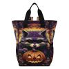LINNIKEEEE Halloween Pattern Red Panda Diaper Bag Travel Backpack Large Capacity Tote Mom Bags for Dad Women Girls view 1