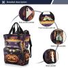 LINNIKEEEE Halloween Pattern Red Panda Diaper Bag Travel Backpack Large Capacity Tote Mom Bags for Dad Women Girls view 2