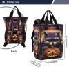 LINNIKEEEE Halloween Pattern Red Panda Diaper Bag Travel Backpack Large Capacity Tote Mom Bags for Dad Women Girls view 3