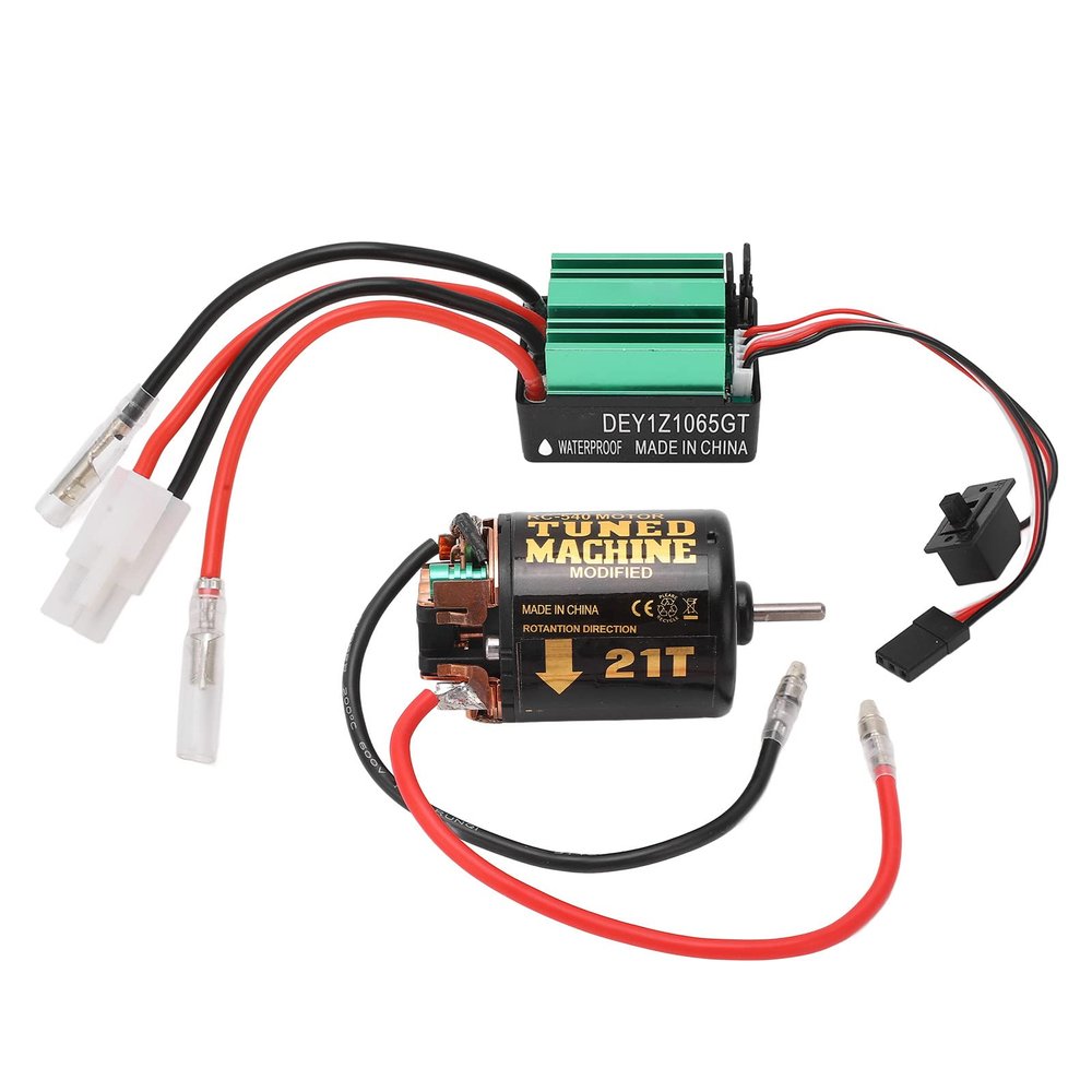 540 21T Brushed Motor Strong Torsion Rotor High Power ESC 65A Brushed ESC for RC Cars