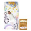 100% Cotton Fitted Crib Sheet, Rainbow Safari Animals Design, Sleepy Jaguar Elephant Lemur Pattern, Fits Standard 52 x 28 in Crib Mattress view 1