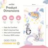 100% Cotton Fitted Crib Sheet, Rainbow Safari Animals Design, Sleepy Jaguar Elephant Lemur Pattern, Fits Standard 52 x 28 in Crib Mattress view 4