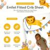 100% Cotton Fitted Crib Sheet  Carnival Fun Circus Theme Nursery Bedding, Colorful Baby Crib/Toddler Sheet (Standard Size) view 2