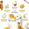 100% Cotton Fitted Crib Sheet  Carnival Fun Circus Theme Nursery Bedding, Colorful Baby Crib/Toddler Sheet (Standard Size) view 3