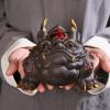 Golden Toad Tea Pet Figurine, Wealth-Attracting Tea Toy, Tea Table, Tea Tray, Kung Fu Tea Set, Zen Tea Accessories-shape1 view 2