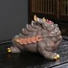 Golden Toad Tea Pet Figurine, Wealth-Attracting Tea Toy, Tea Table, Tea Tray, Kung Fu Tea Set, Zen Tea Accessories-shape1 view 4