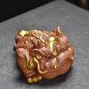 Large Purple Clay Wealth-Attracting Golden Toad Figurine, Tea Pet, Tea Table, Tea Toy, Toad Tea Set Accessories-shape1 view 2