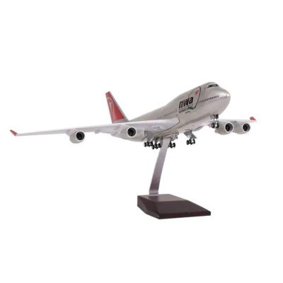 LIUSANGLIU Scale Aircraft 47CM 1:150 for Northwest Airlines 747 Boeing Model Aircraft LED Light Die-Casting Machine Decorate Office Suitable for Display(No Light)