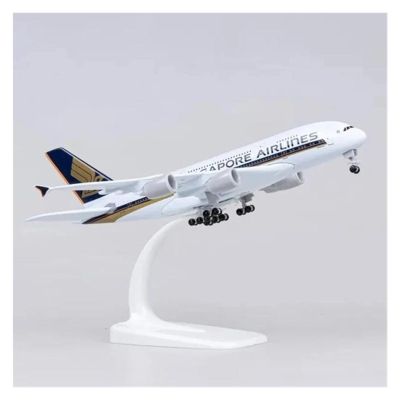 Scale Aircraft 18CM for A380 Singapore Airlines Diecast Metal Alloy Model Aircraft Plane with Landing Gears Suitable for Display