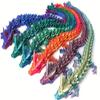 3D Printed Dragon Easter Egg,8.5in. Articulated Crystal Dragon Fidget Toy,Perfect Basket Essentials Stuffers (4sets & Bluegreen/CandyMulti/PurpleBlue/RedGold, L8.5inch Dragon&H3.5inch Egg) view 3