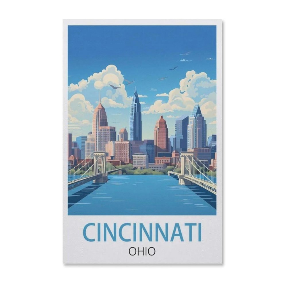 1000PcsCincinnati OhioJigsaw Adult Decompression Game Puzzle Students Toy for Children Christmas Birthday Gifts38x26cm-AB80