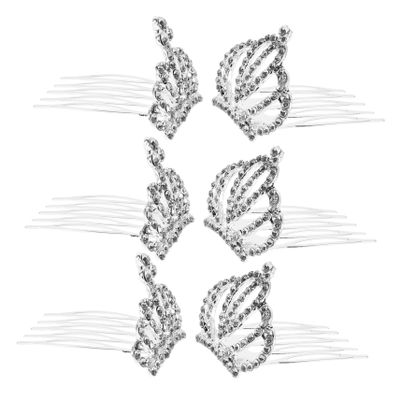 Baluue 6pcs Mini Rhinestone Comb for Girls Birthday Party Hair Accessories for Flower Girls Cute and Comfortable Headdresses for Weddings and Celebrations