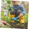 COOPHYA 6pcs Boy Girl's Garden Tool Set Shovel Trowel Rake Wooden Handle for Boys and Girls Iron Construction for Fun Play view 3