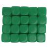 20pcs Plastic Dice in 16mm Corner Rounded Dec Pains Party Game Board Toy (Green)