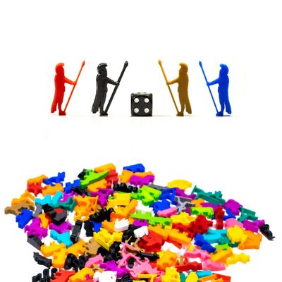 BoardGameSet 10PCS Hoplite Standing Meeple | Board Game Pieces Accessories Meeples, Purple