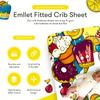 100% Cotton Fitted Crib Sheet, Sweet Treats Dessert Theme, Soft Baby Nursery Bedding for Standard Crib Mattress 52 x 28 in view 2