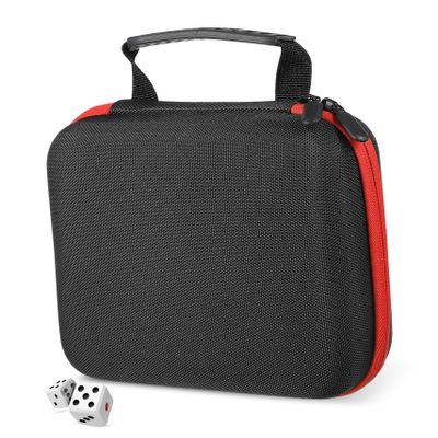 BCOATH Dice Bag Pockets Dice Storage Bag Zipper Case Secure for Table Game Accessories