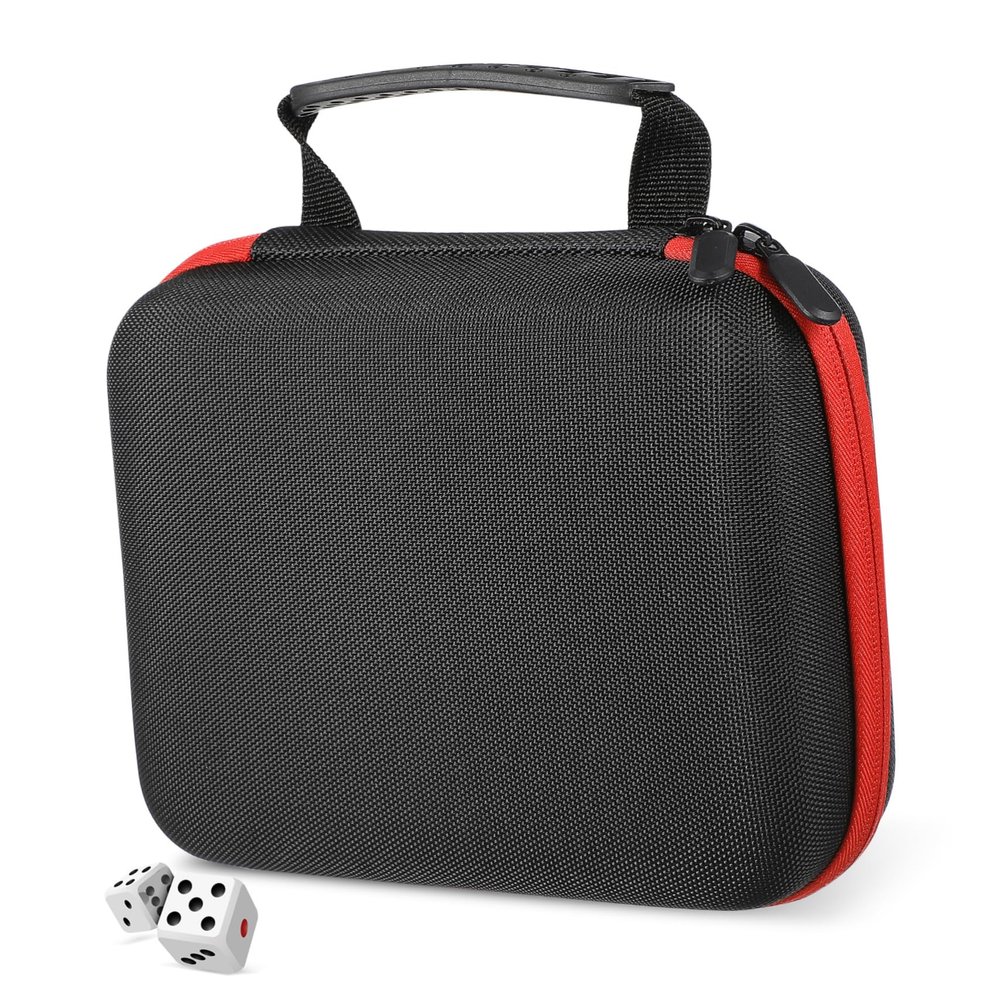 BCOATH Dice Bag Pockets Dice Storage Bag Zipper Case Secure for Table Game Accessories