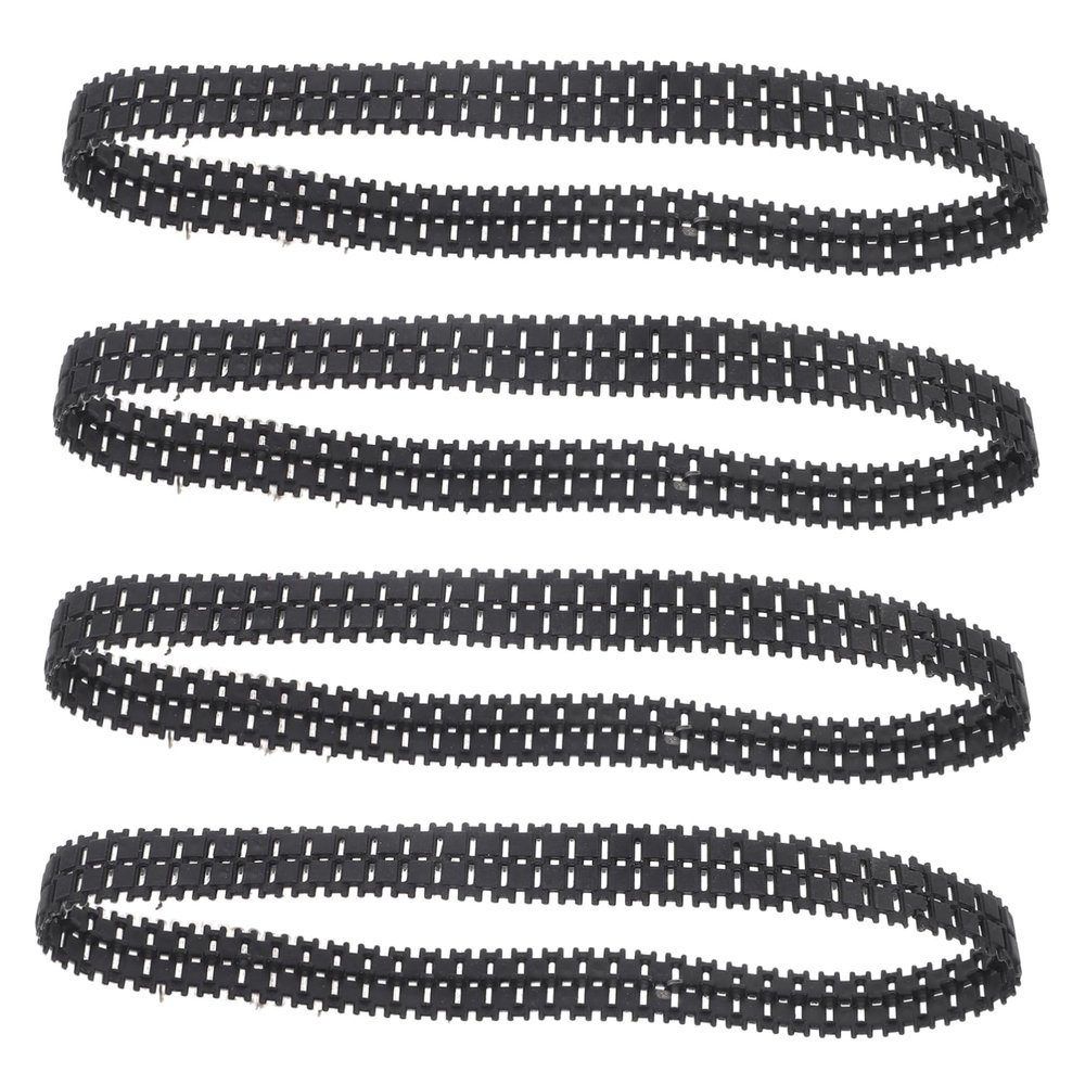 TOYANDONA 4pcs Rubber Tank Tracks for DIY Robot Models Replacement Tracks for Remote Control Tank Toys Traction Various Terrains for Projects