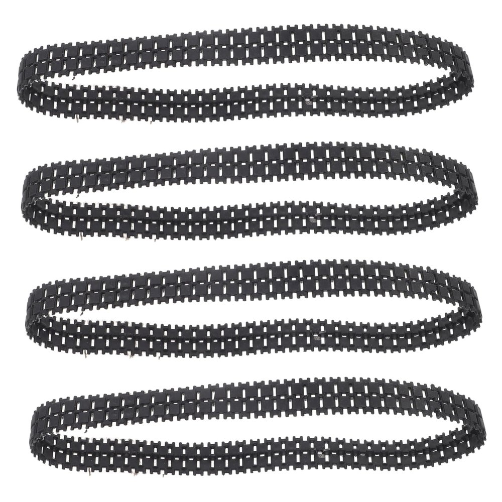 ORFOFE 4pcs Flexible Car Track DIY Tank Tracks Smooth Surface for Remote Control Tanks