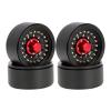 for SCX10 for RR10 for Capra for TRX4 for TRX6 1/10 1.9" Aluminum Wheel Rim with Scale Beadlock Hardware RC Upgrade Parts Accessories RC Car Repair Kit(Black,4pcs) view 1