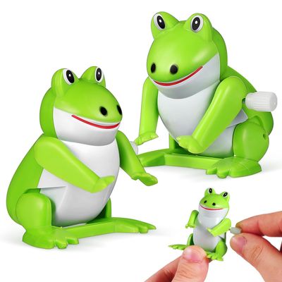 ifundom 2pcs Cute Wind-up Frog Toys for Boys and Girls Creative Clockwork Frog Toy Educational for Boys Girls