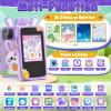 Luyiilo Kids Smart Phone Toys for Girls,Easter Gift for Kids Toys for 3-9 Girls Mini Smart Phone Toys with 2.8" Touchscreen 16 Learning Games Dual Camera Music Player, 8G SD Card view 2