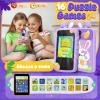 Luyiilo Kids Smart Phone Toys for Girls,Easter Gift for Kids Toys for 3-9 Girls Mini Smart Phone Toys with 2.8" Touchscreen 16 Learning Games Dual Camera Music Player, 8G SD Card view 4
