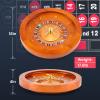 Proshine 18" Wooden Roulette Wheel Set with 47.2 * 23.6 Roulette Tablecloth 100pcs Poker Chips Roulette Win Marker Dual Balls Casino Game Sets Smooth Rotation Roulette Wheel for Family & Party Fun view 2