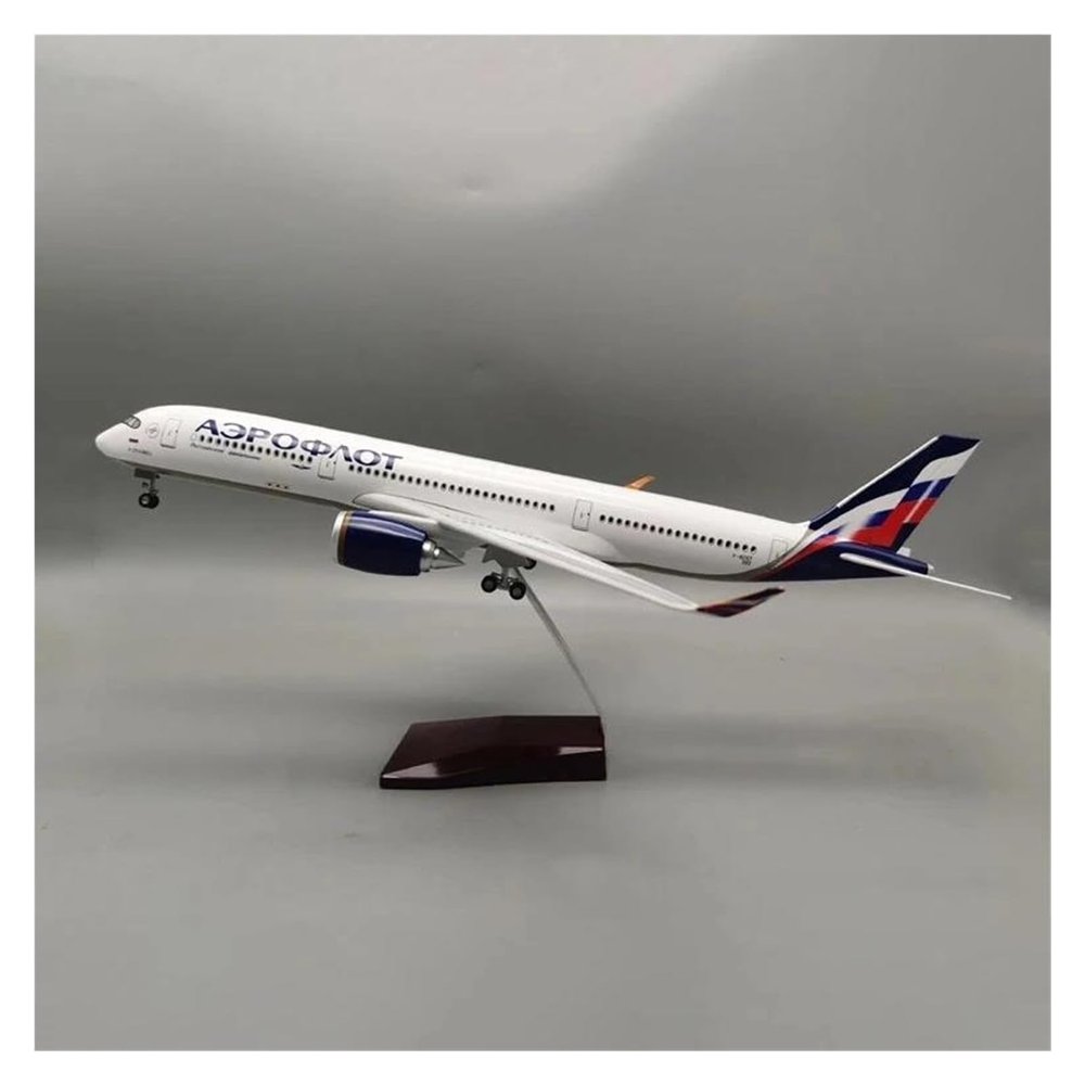 Scale Aircraft 47cm 1:142 for Russia Airlines A350 Airbus Model Diecast Resin Airplane Simulated Scale Aircraft Suitable for Display(No Light)