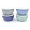 Elk and Friends Stainless Steel Bowls + Silicone Sleeve and Storage Lid | Baby, Toddler, Kids | Cereal & Snack Bowls | Storage Containers | Dishwasher Safe | 4 Pack view 1