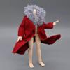 1/12 Scale Female Clothes Red Fur Collar Trench Coat Clothing Model for 6-inches Action Figure Body, Fashion Stylish Windbreaker Jacket 6" Action Figure 1/12 Clothing Accessory Costume Outfit view 4