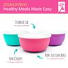 Elk and Friends Stainless Steel Bowls + Silicone Sleeve and Storage Lid | Baby, Toddler, Kids | Cereal & Snack Bowls | Storage Containers | Dishwasher Safe | 4 Pack view 4