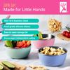 Elk and Friends Stainless Steel Bowls + Silicone Sleeve and Storage Lid | Baby, Toddler, Kids | Cereal & Snack Bowls | Storage Containers | Dishwasher Safe | 4 Pack view 3