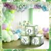 AmazingSpark One Lucky Duck Birthday Decorations Box Sage Green Boxes with Letters for Baby Shower Mallard Duck Hunting Party Blocks Centerpiece Decor for 1st Birthday Gender Reveal Party Favors view 4