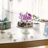 1 Pack Grad 2026 Cake Topper with Glitter Congrats Grad Cap Class of 2026 Cake Pick Decorations for 2026 Graduation Theme School Boys Girls Graduate Party Supplies Purple view 4