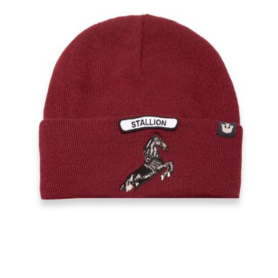 Goorin Soft Rock Stallion Beanie, Burgundy, One Size, Unisex