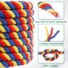 40FT Tug of War Rope for Adults,Tag o War Ropes,Tug a War Rope,Soft Natural Twisted Cotton Ropes Games for Team Building Activities, Carnival Party, Family Reunion,Yard Games(Red/Yellow/Blue) view 3