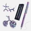 Fidget Pen, Magnetic Pen Magnetic Toy Pen, Multifunctional Deformable Magnet Fidget Toys, Novel Cool Gadget Pen, Valentine Gifts for Kids Easter Basket Stuffers (Black) view 1