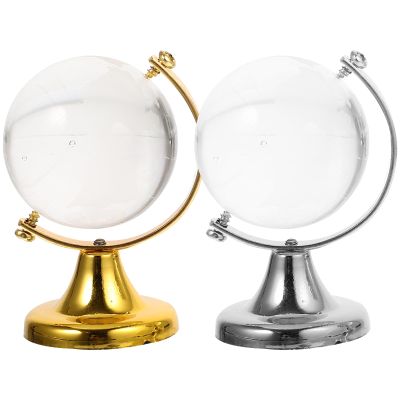 Educational World Globe with Stand, Decorative Globe for Students, Teachers, and Home Decor (Transparent, E)
