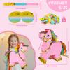 Small Pony Horse Pinata (Pink, Gold) with a Blindfold, a Bat and Confetti (16.5x12x3 Inches), Perfect for Birthday Parties, Themed Decorations view 3
