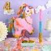 Small Pony Horse Pinata (Pink, Gold) with a Blindfold, a Bat and Confetti (16.5x12x3 Inches), Perfect for Birthday Parties, Themed Decorations view 4