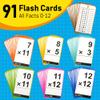 BenBen Multiplication Flash Cards 0-12, 91 Cards, Times Table Flash Cards with Rings, Multiplication Practice for Kids 8-12, 2nd 3rd 4th 5th 6th Grade, Math Flashcards for Homeschool Classroom view 3