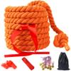 33FT Tug of War Rope for Adults, Tug o War Ropes,Tug a War Rope, Soft Natural Twisted Cotton Ropes Games for Team Building Activities, Carnival Party, Family Reunion,Yard Games (Orange) view 1