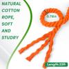 33FT Tug of War Rope for Adults, Tug o War Ropes,Tug a War Rope, Soft Natural Twisted Cotton Ropes Games for Team Building Activities, Carnival Party, Family Reunion,Yard Games (Orange) view 2