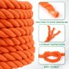 33FT Tug of War Rope for Adults, Tug o War Ropes,Tug a War Rope, Soft Natural Twisted Cotton Ropes Games for Team Building Activities, Carnival Party, Family Reunion,Yard Games (Orange) view 3