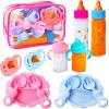13 Pcs Baby Doll Accessories Magic Bottle Set,Pretend Play Feeding Toy Set with Package,Doll Feeding Set for Kids Girls,Magic Disappearing Juice Milk Bottles,Sippy Cups,Pacifiers,Bowl Spoons view 1