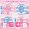 156Pcs Gender Reveal Plates and Cups and Napkins Sets with Forks and Straws, Party Supplies, Pink and Blue Plates, He or She Baby Gender Reveal Decorations, Boy or Girl (Serves 26) view 4